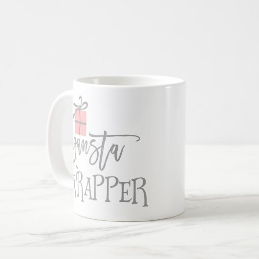 Gangsta Wrapper Christmas Kaffeetasse (Vorderseite Links)