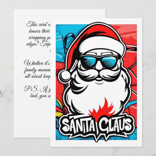 Gangsta Wrapper Einladung (Vorne/Hinten)