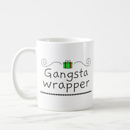 Gangsta Wrapper Feiertags-Tasse Kaffeetasse (Links)