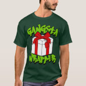 Gangsta Wrapper Funny Christmas T-Shirt (Vorderseite)