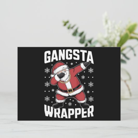 Gangsta Wrapper Funny Dabbing Weihnachten (Stehend Vorderseite)