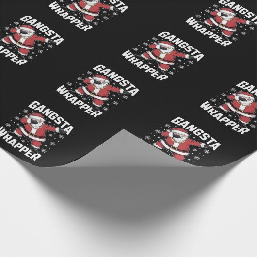 Gangsta Wrapper Funny Dabbing Weihnachten Geschenkpapier (Ecke)