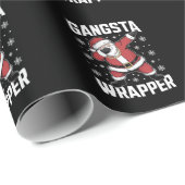 Gangsta Wrapper Funny Dabbing Weihnachten Geschenkpapier (Rolleneckpunkt)
