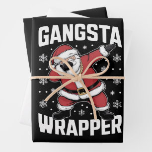 Gangsta Wrapper Funny Dabbing Weihnachten Geschenkpapier Set