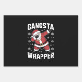 Gangsta Wrapper Funny Dabbing Weihnachten Geschenkpapier Set (Vorderseite)