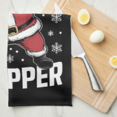 Gangsta Wrapper Funny Dabbing Weihnachten Geschirrtuch (Viertel Falte)
