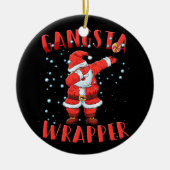 Gangsta Wrapper Funny Dabbing Weihnachten Keramik Ornament (Vorne)