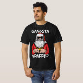 Gangsta Wrapper Funny Weihnachten T-Shirt (Vorne ganz)