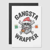 Gangsta Wrapper Funny Weihnachten Weihnachtsgesche Magneteinladung (Vorne/Hinten)