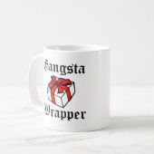 Gangsta Wrapper Funny Weihnachtsfeiertagen Kaffeetasse (Vorderseite Links)