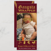 Gangsta Wrapper Happy HOLLA Tage Weihnachten (Vorne/Hinten)
