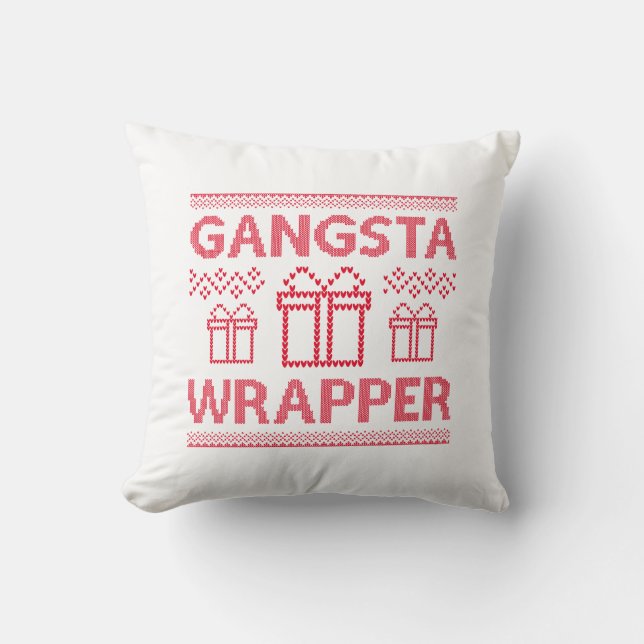Gangsta Wrapper Kissen (Vorderseite)