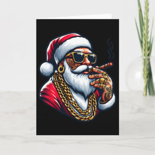 Gangsta-Wrapper Lustig Cooler Santa Gangster-Pyjam Karte