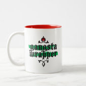 Gangsta Wrapper mit dem Namen Green Red Zweifarbige Tasse (Links)