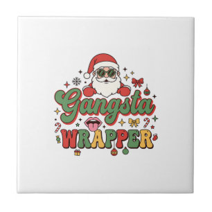 Gangsta-Wrapper-Santa-Weihnachten Fliese