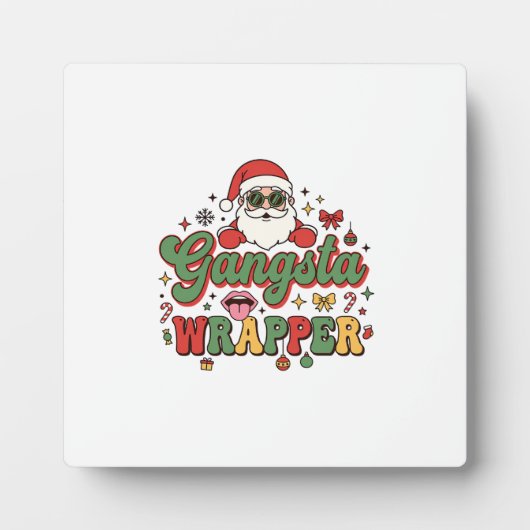 Gangsta-Wrapper-Santa-Weihnachten Fotoplatte (Vorderseite)