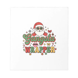 Gangsta-Wrapper-Santa-Weihnachten Notizblock