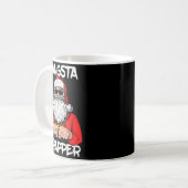 Gangsta Wrapper Shirt Funny Santa Christmas Kaffeetasse (Vorderseite Links)