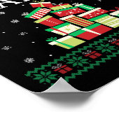 Gangsta Wrapper Ugly Sweater Christmas T Poster (Ecke)