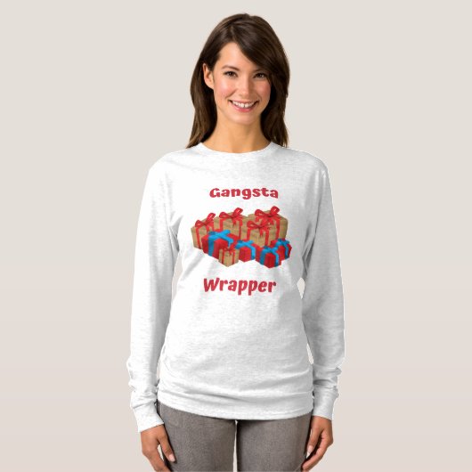 Gangsta Wrapper Weihnachtsfest Shirt (Vorne ganz)