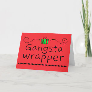 Gangsta-Wrapper-Weihnachtsgrußkarte Karte