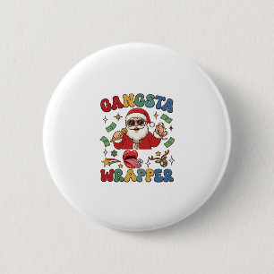 Gangsta-Wrapper Weihnachtsmann Mikrofon Geld Button