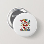 Gangsta-Wrapper Weihnachtsmann Mikrofon Geld Button (Vorne & Hinten)