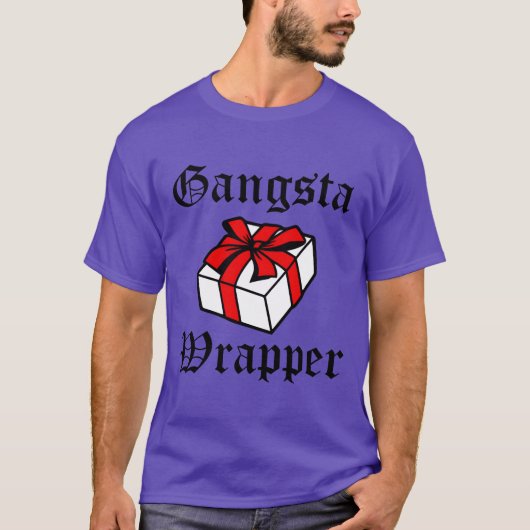 Gangsta Wrapper witzig T-Shirt (Vorderseite)