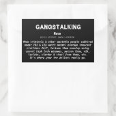 Gangstalking Definition Awareness Custom Sarcasing Rechteckiger Aufkleber (Tasche)