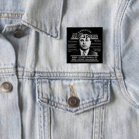 Gangster Al Capone Button (Beispiel)