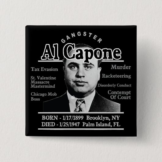 Gangster Al Capone Button (Vorderseite)