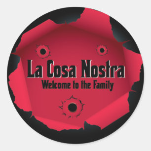 Gangster-Aufkleber Runder Aufkleber