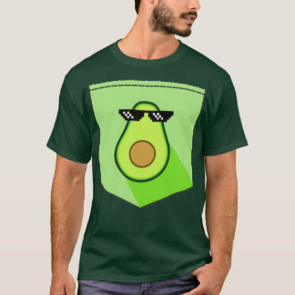 Gangster-Avocado mit Taschenbrille T-Shirt