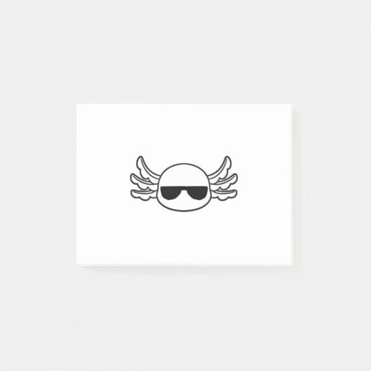 Gangster Axolotl Shades Funny Fish Funny Post-it Klebezettel (Vorderseite)