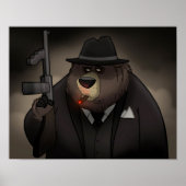 Gangster Bear Poster (Vorne)