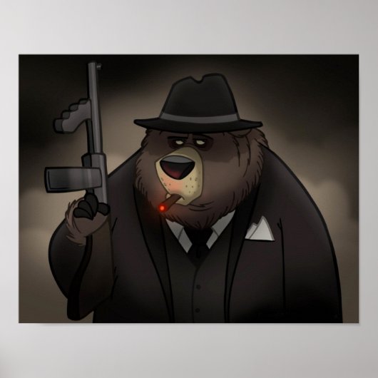 Gangster Bear Poster (Vorne)