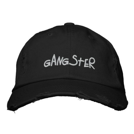 GANGSTER BESTICKTE BASEBALLKAPPE (Vorderseite)