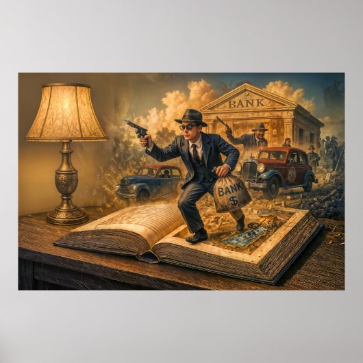 Gangster-Bühnenbild der 20er Jahre Poster (Vorne)