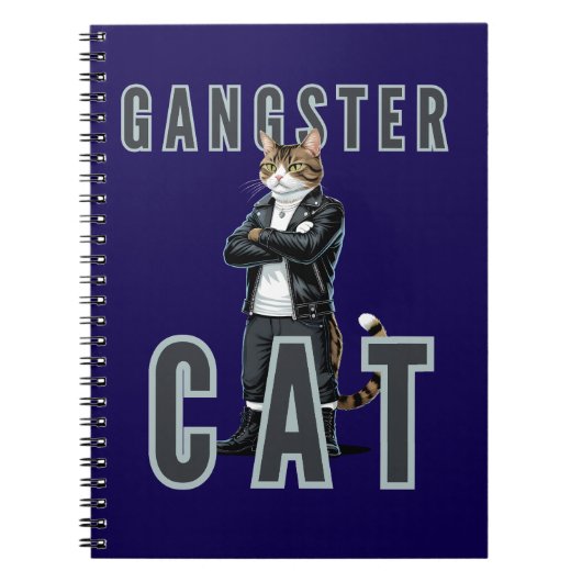 Gangster Cat Bad Boy Notizblock (Vorderseite)