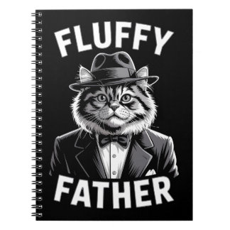 Gangster Cat Fluffy Vater Notizblock