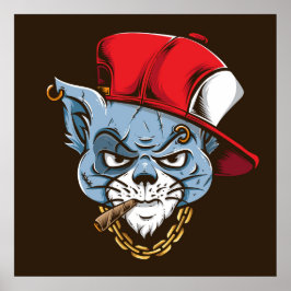 Gangster Cat Poster