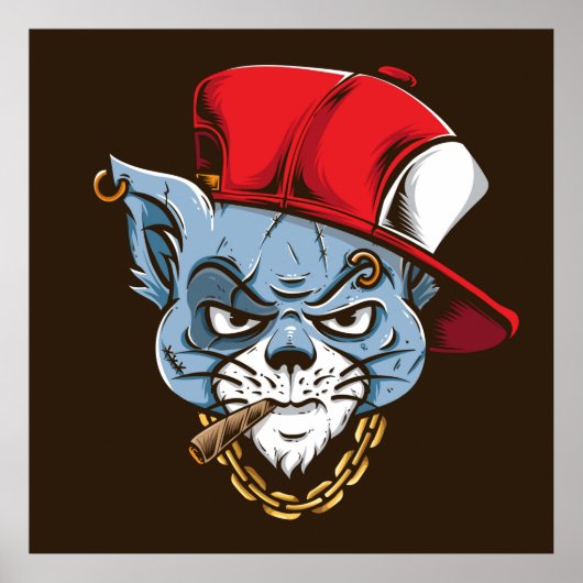 Gangster Cat Poster (Vorne)
