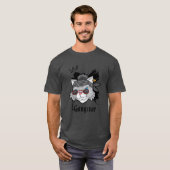 Gangster Cat Street Portrait T-Shirt (Vorne ganz)