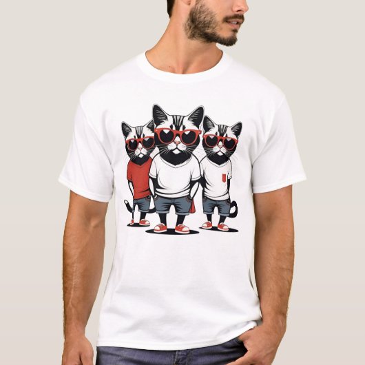 Gangster Cats T-Shirt (Vorderseite)