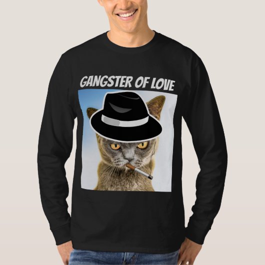 GANGSTER DER LIEBE FEDORA CAT-T - SHIRT (Vorderseite)