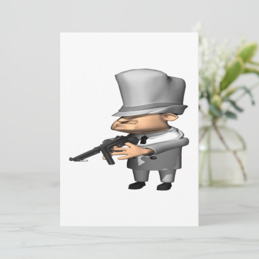 Gangster Einladung (Stehend Vorderseite)