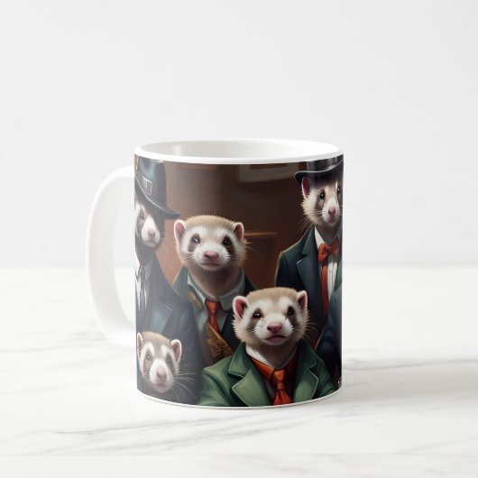 Gangster Ferrets Kaffeetasse (Vorderseite Links)