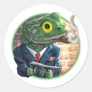 Gangster Frosch Sticker