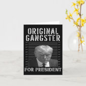 Gangster für Präsident Donald Trump 2024 Patriotic Karte (Gelbe Blume)