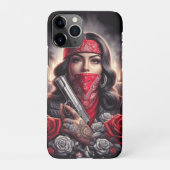 Gangster Girl Hip Hop chicano Art Grafik iPhone Hülle (Rückseite)